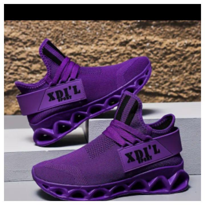 Women purple running shoes